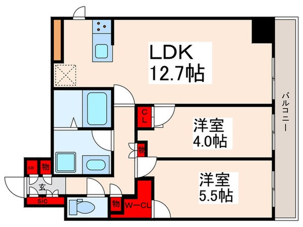 クレストコート町屋の物件間取画像